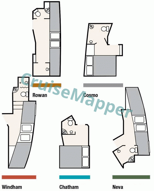 MV Misty Fjord Oceanview Cabin  floor plan