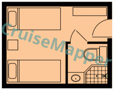 MV Louisiane Superior Interior Cabin  floor plan