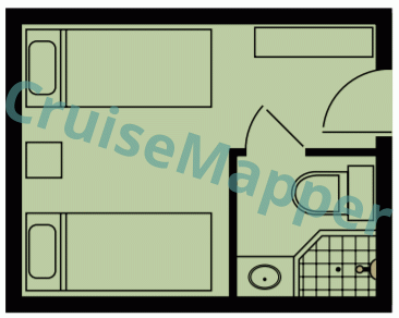 MV Louisiane Deluxe Interior Cabin  floor plan
