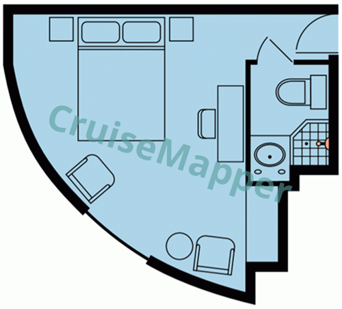 MV Louisiane French Balcony Panarama Suite  floor plan