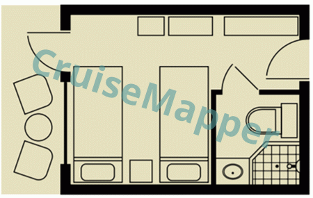 MV Louisiane Promenade Cabin  floor plan