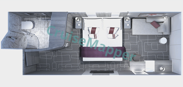 Celebrity Apex Interior Cabin  floor plan