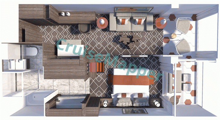 Celebrity Apex Celebrity Suite  floor plan