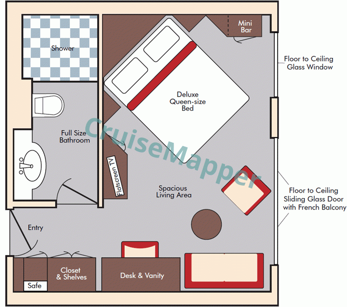 Travelmarvel Rigel French Balcony Owners Suite floor plan Travelmarvel Rigel French Balcony Owners Suite floor plan