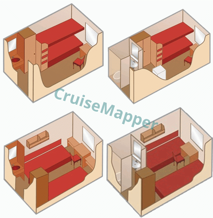 MS Afanasy Nikitin Double Cabin  floor plan