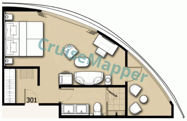 RV Strand French Balcony Strand Suite  floor plan