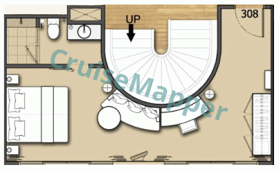 RV Strand French Balcony State Suite  floor plan