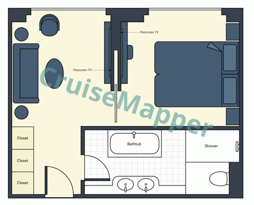 SS Sao Gabriel 2-Room French Balcony Grand Suite floor plan SS Sao Gabriel 2-Room French Balcony Grand Suite floor plan