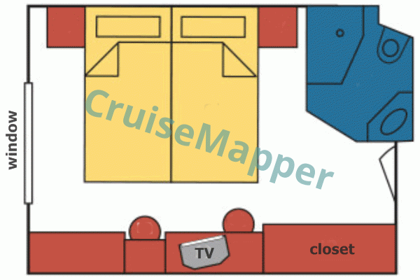 MS Bijou du Rhone Double-Bed Cabin  floor plan