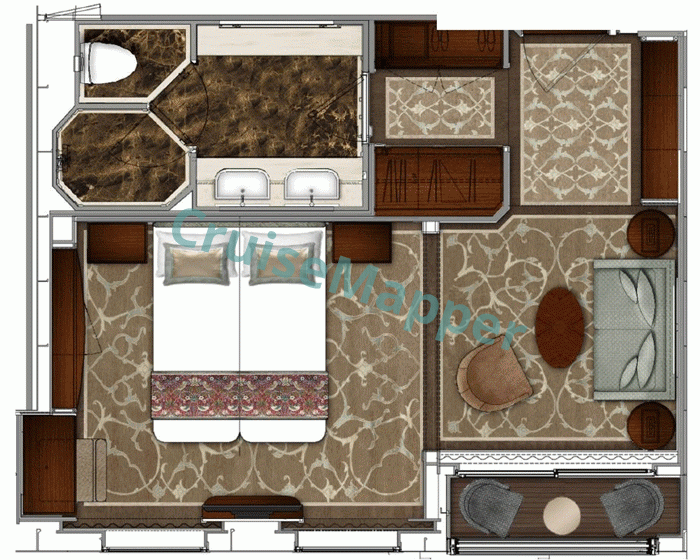 Spirit of the Douro Balcony Deluxe Suite  floor plan