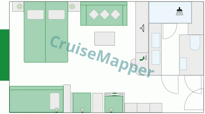 Arosa Sena 5-Bed Family Cabin  floor plan