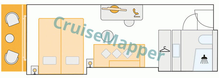 Arosa Sena Balcony Cabin  floor plan