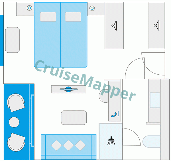 Arosa Sena Twin Balcony Suite  floor plan