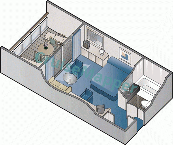 Marella Explorer 2 Large Balcony Cabin Deck 12  floor plan