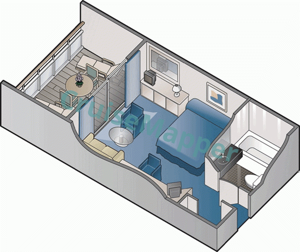 Marella Explorer 2 Balcony Junior Suite  floor plan