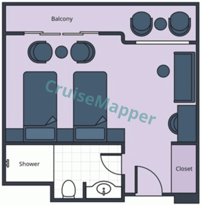 RV Mekong Mystique Balcony & French Balcony Suites floor plan RV Mekong Mystique Balcony & French Balcony Suites floor plan