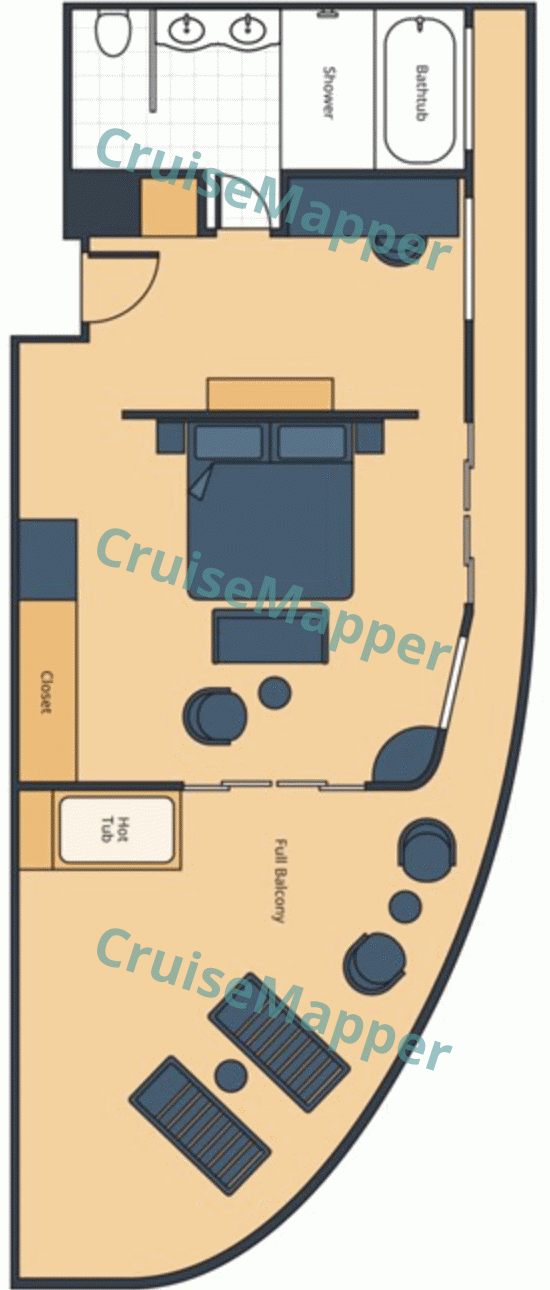 RV Mekong Mystique Grande Royal Suite with Wraparound Balcony floor plan RV Mekong Mystique Grande Royal Suite with Wraparound Balcony floor plan