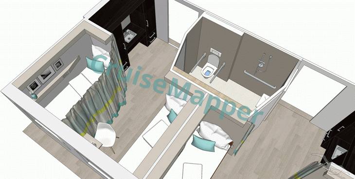 MS Viola Handicap (Wheelchair-Accessible) Cabins  floor plan