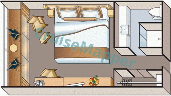 Viking Osiris Balcony Cabin  floor plan