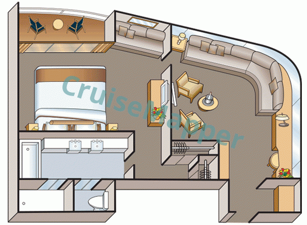 Viking Osiris 2-Room Explorer Suite  floor plan