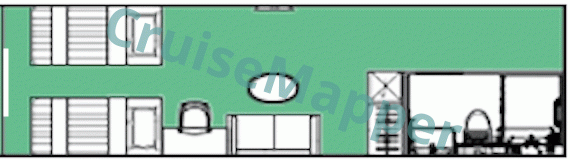 Victoria Sabrina Standard Porthole Cabin  floor plan