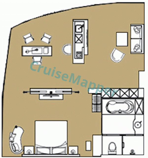 Victoria Sabrina 2-Room Shangri-La Suite  floor plan