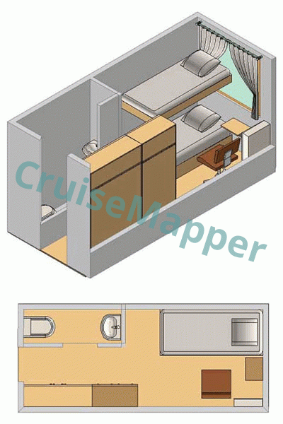 MS Sankt Peterburg Bunk-Bed Double Cabin  floor plan