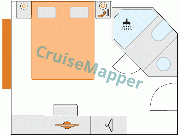 Arosa Alva Porthole Cabin  floor plan