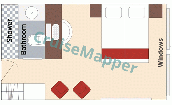 AmaRudi Riverview Window Cabin floor plan AmaRudi Riverview Window Cabin floor plan