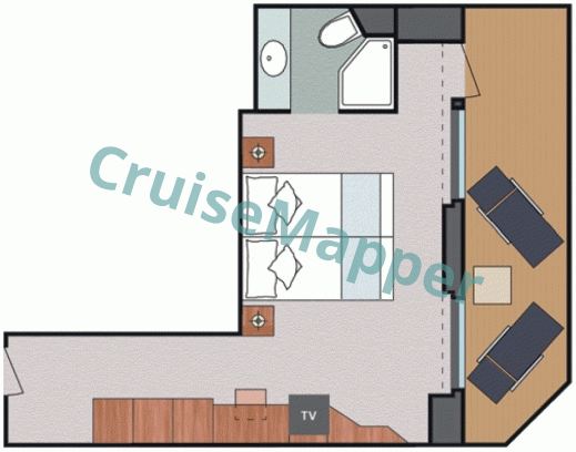 Costa Concordia Mini Suite  floor plan