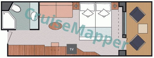 Costa Concordia Balcony Cabin  floor plan