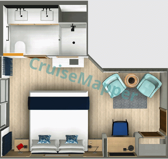 MS Jacques Cartier French Balcony VIP Suite  floor plan