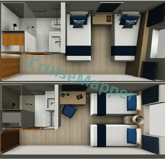 MS Jacques Cartier Porthole Cabin  floor plan