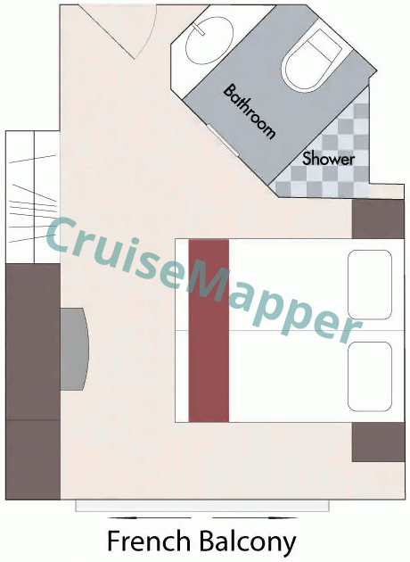 AmaDouro Window Cabin  floor plan