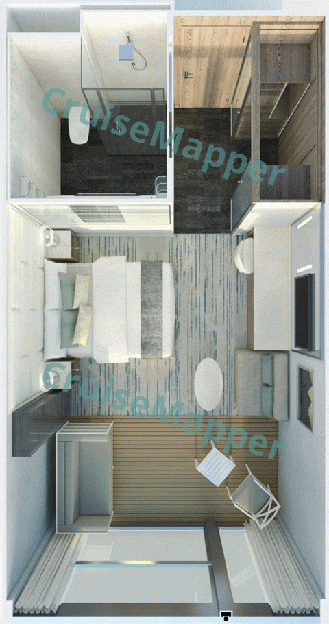 Silver Origin Horizon Balcony Superior Veranda Cabin  floor plan