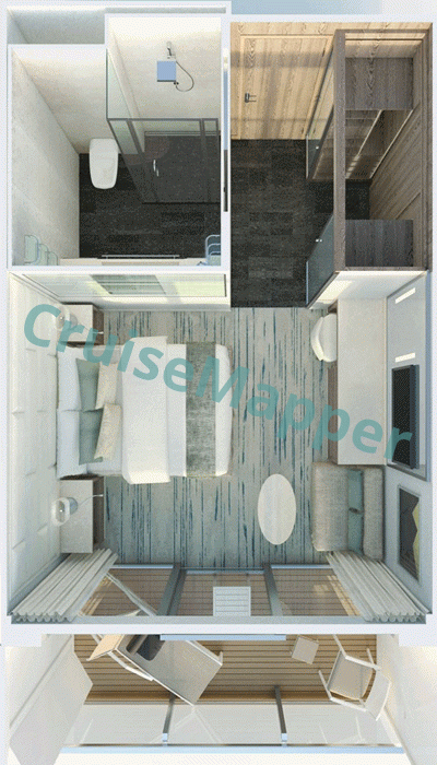 Silver Origin Classic Veranda Cabin  floor plan