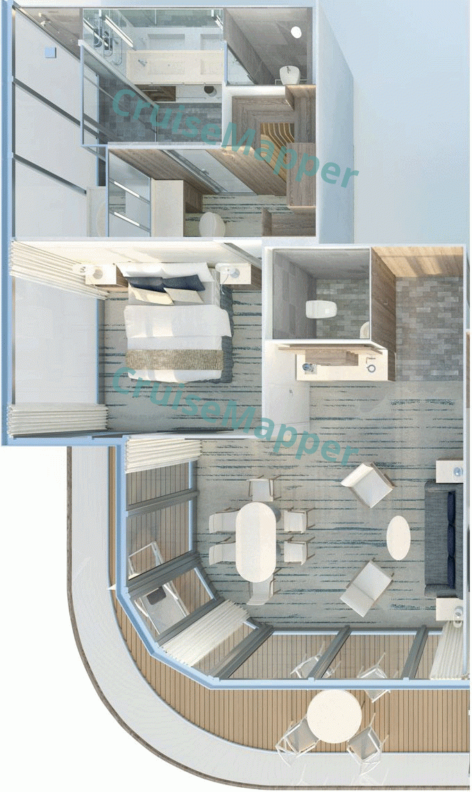 Silver Origin 1-Bedroom Grand Suite  floor plan