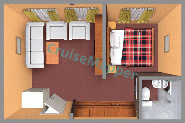 MS Lunnaya Sonata 2-Room Suite  floor plan