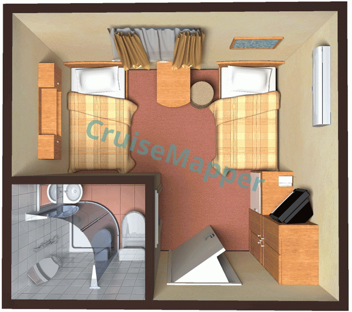 MS Aleksandr Benua Double Cabin  floor plan