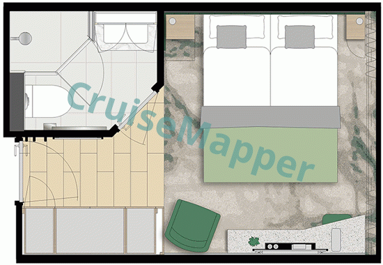 MS Amina Window Cabin  floor plan