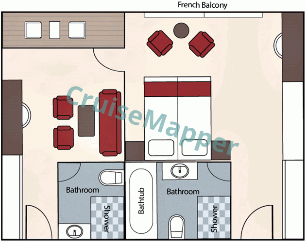 AmaMagdalena Twin Balcony Grand Suite|2-Room  floor plan