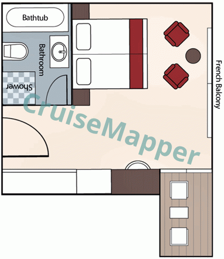 AmaMagdalena Twin Balcony Luxury Suite  floor plan