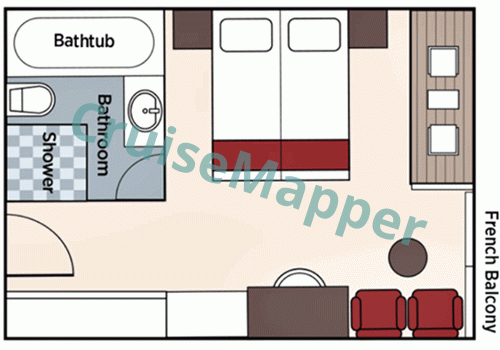 AmaMelodia Twin Balcony Luxury Suite  floor plan