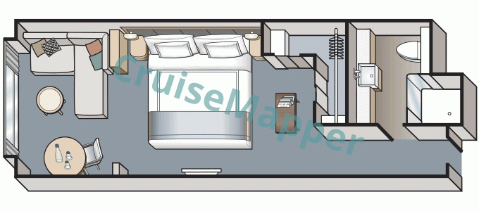 Viking Octantis Nordic Balcony Cabin  floor plan