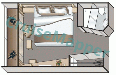 Viking Gymir Balcony Cabin  floor plan