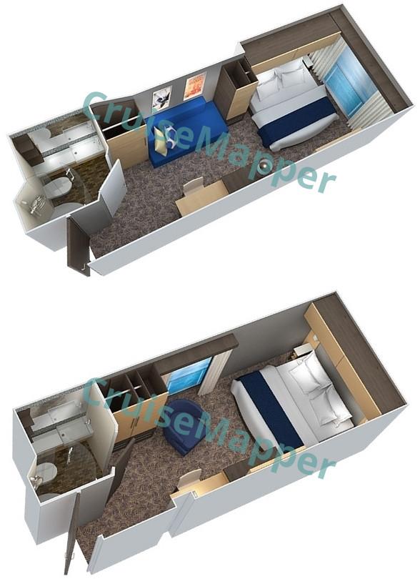 Passion Of The Seas Virtual Balcony Interior Cabin floor plan Passion Of The Seas Virtual Balcony Interior Cabin floor plan