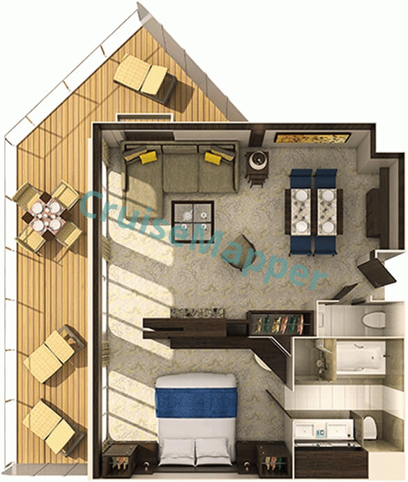 Passion Of The Seas Owners Suite floor plan Passion Of The Seas Owners Suite floor plan