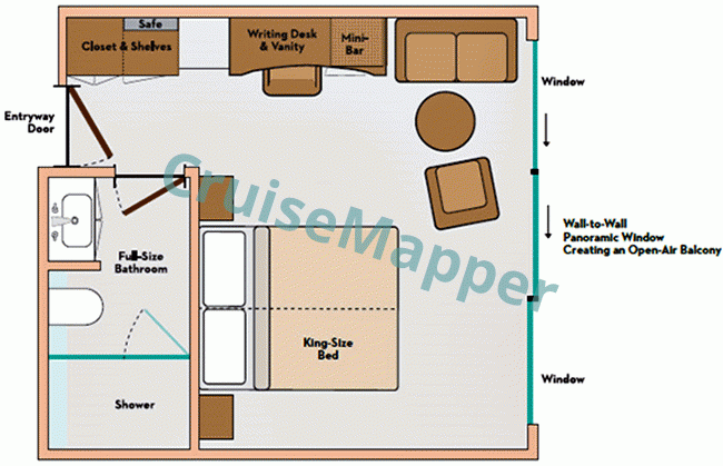 Avalon Saigon French Balcony Suite  floor plan