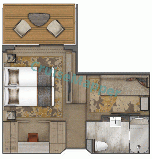 World Adventurer Triple Suite  floor plan