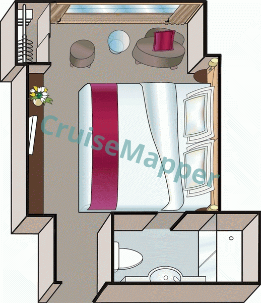 MS Amadeus Queen Window Cabin  floor plan